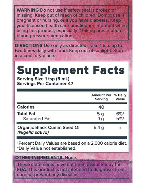 Organic Black Seed Oil