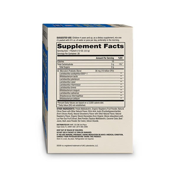 Dr. Mercola Complete Probiotics Powder Packets For Kids 642