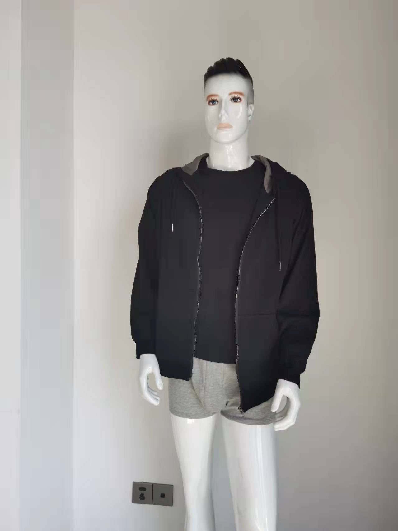 H4LN Products EMF Black Protective Anti Radiation Zipped Hoodie 83
