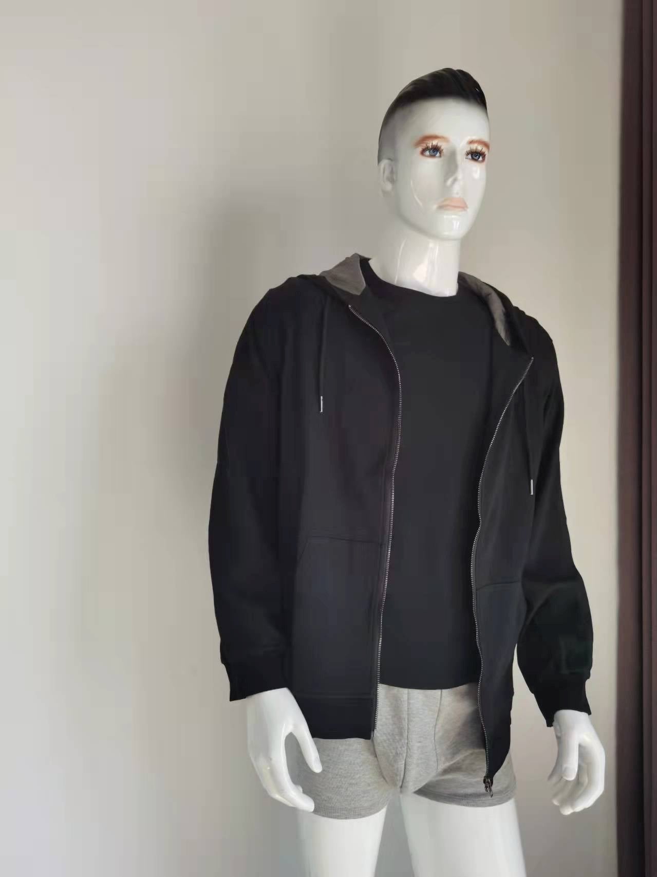 H4LN Products EMF Black Protective Anti Radiation Zipped Hoodie 84