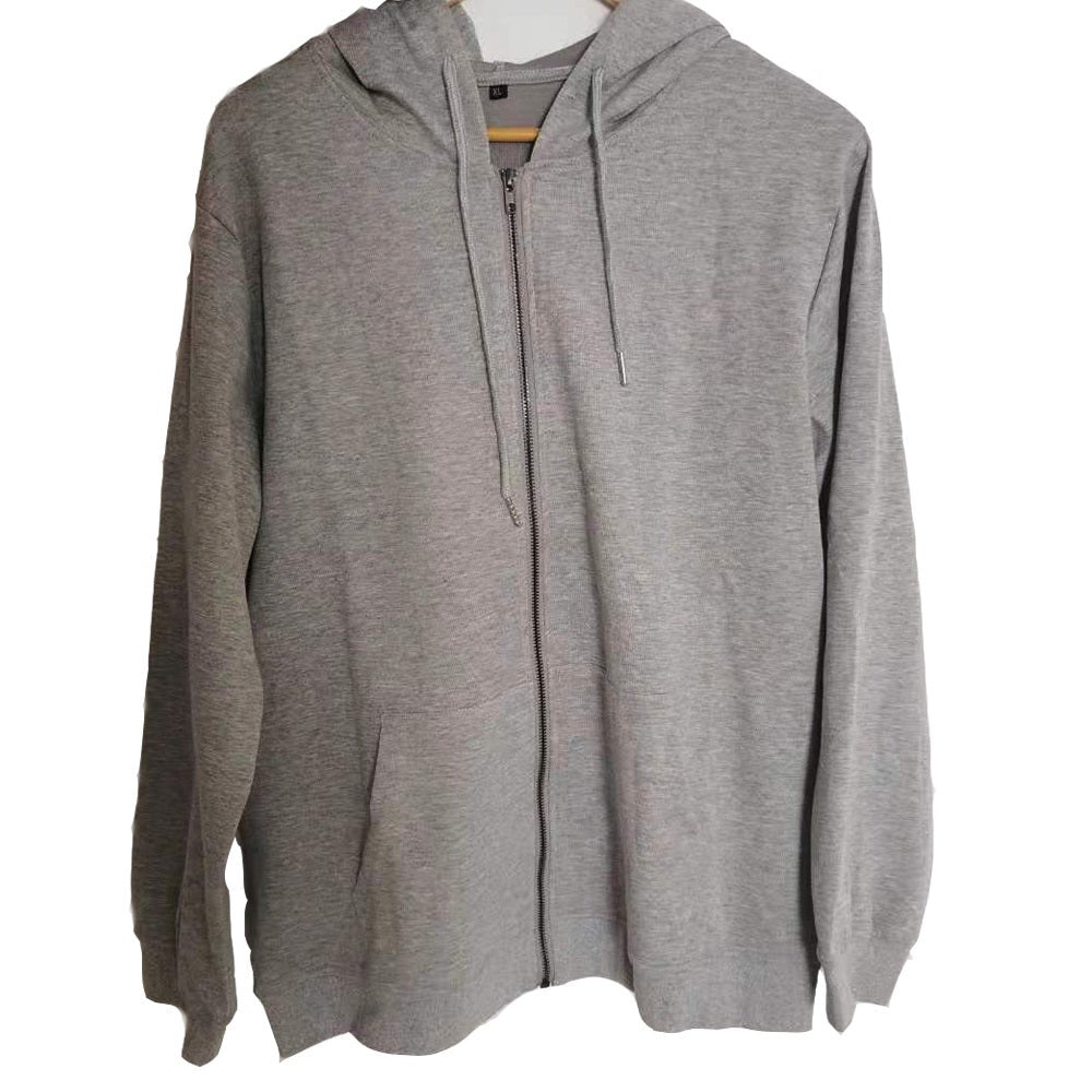 H4LN Products EMF Grey Protective Anti Radiation Zipped Hoodie 59