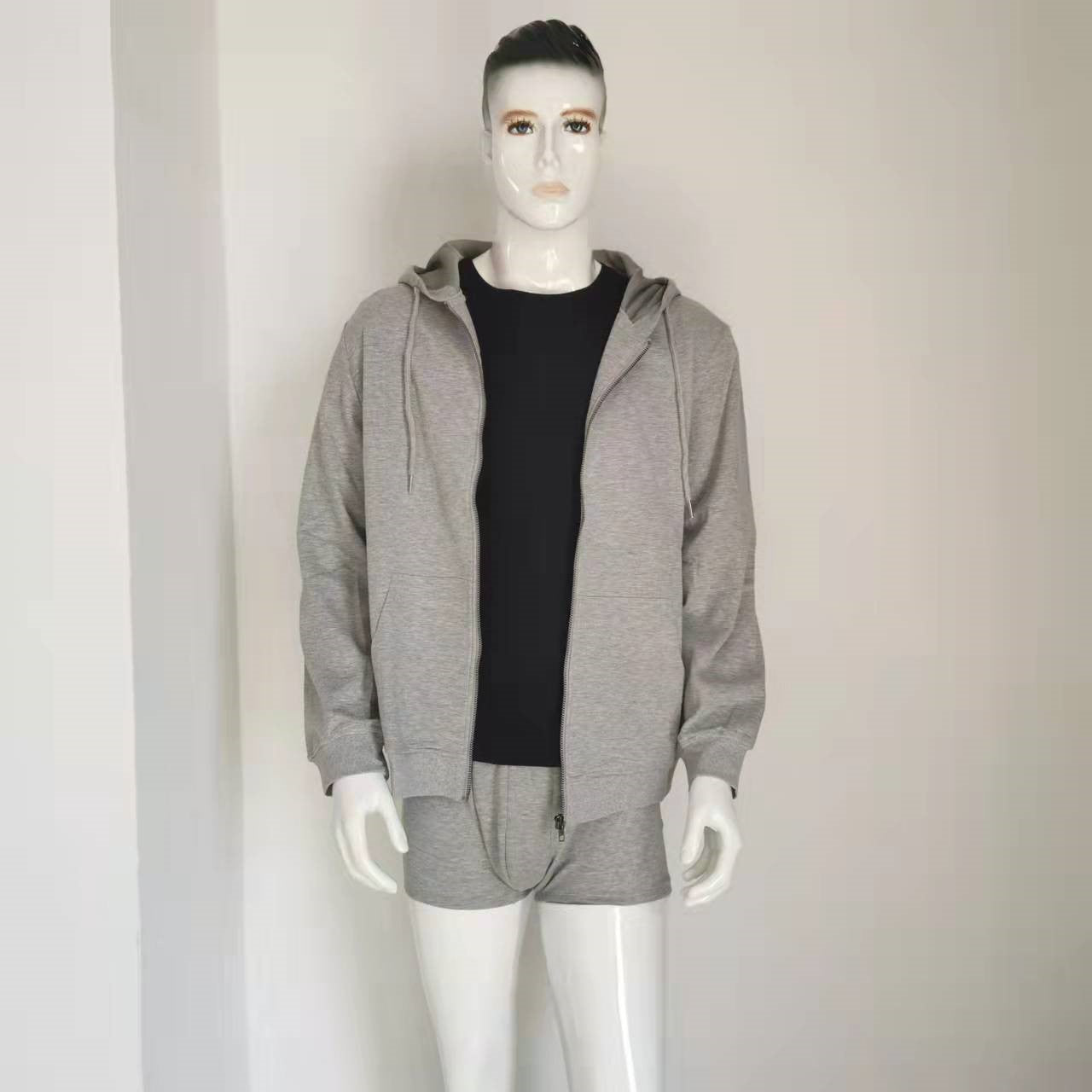 H4LN Products EMF Grey Protective Anti Radiation Zipped Hoodie 61