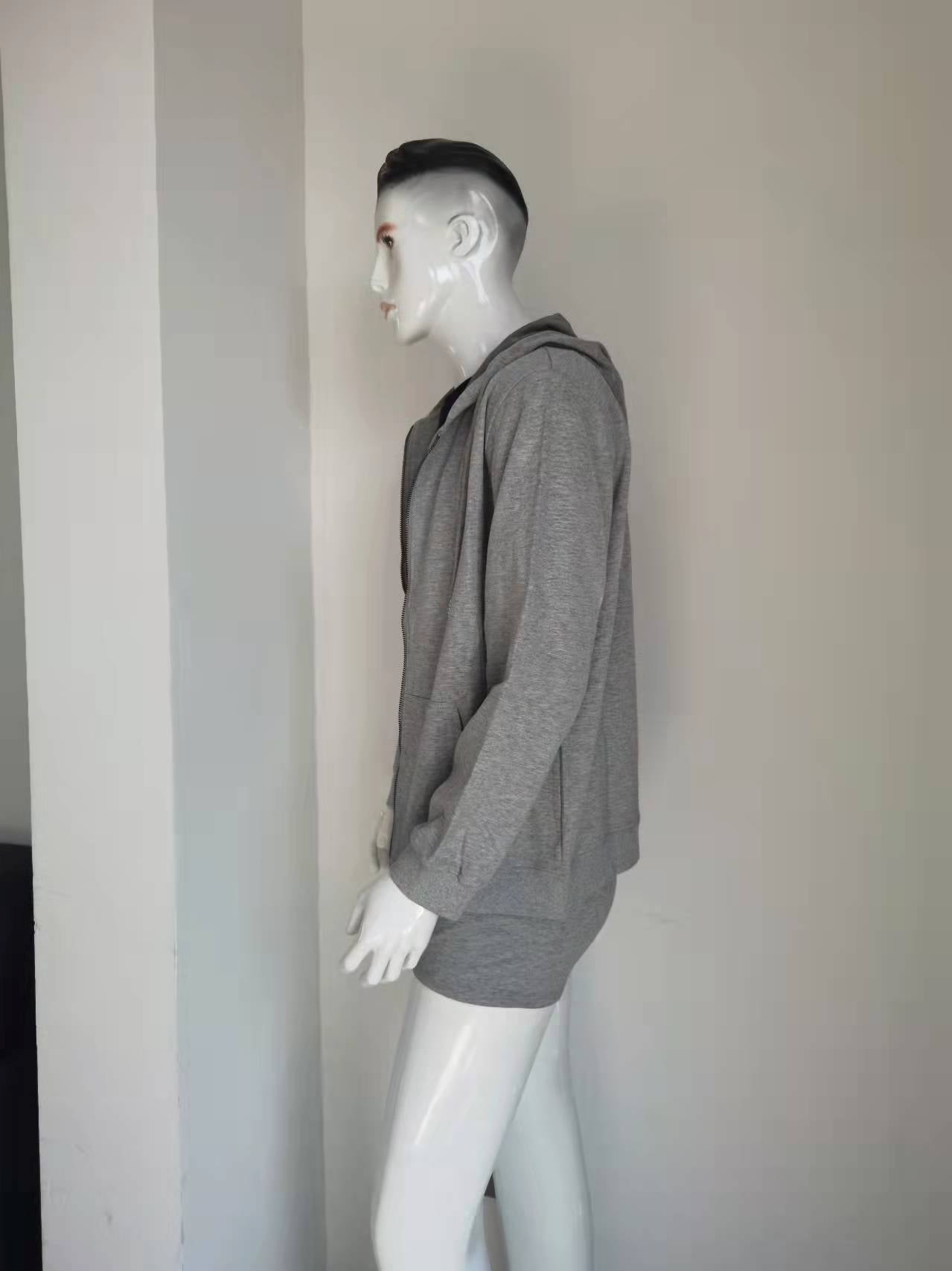 H4LN Products EMF Grey Protective Anti Radiation Zipped Hoodie 63