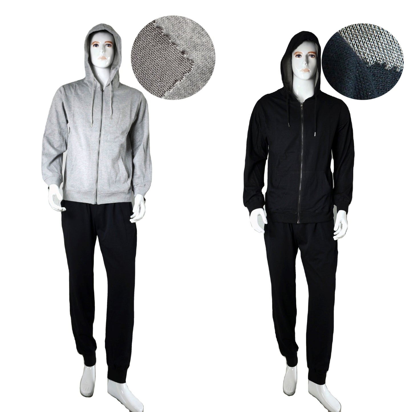 H4LN Products EMF Grey-Protective Anti Radiation Zipped Hoodie 65