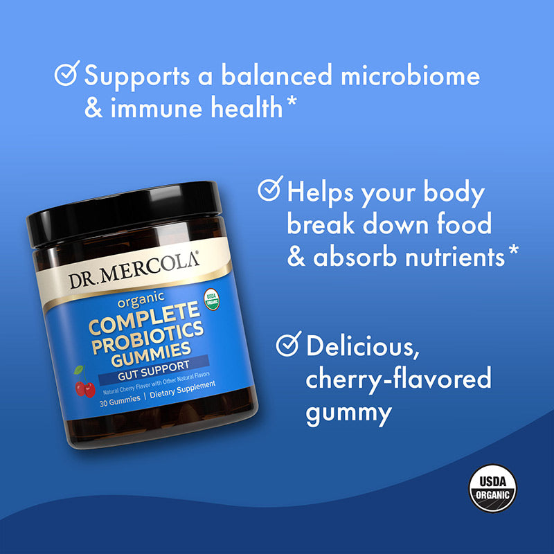 Dr. Mercola Organic Complete Probiotics Gummies - Cherry 4