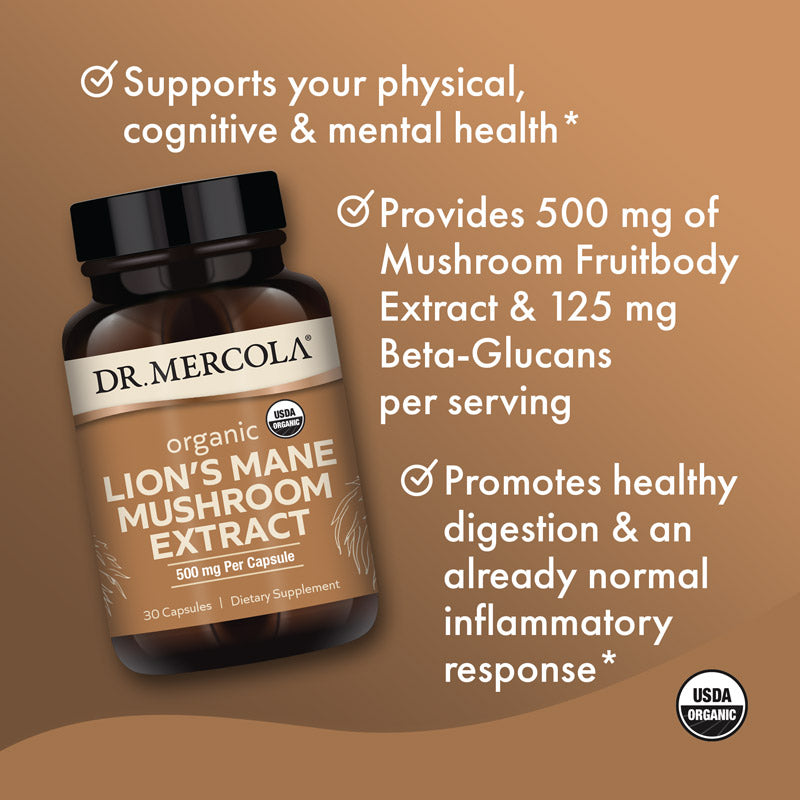 Dr. Mercola Organic Lion'S Mane Mushroom Extract 4