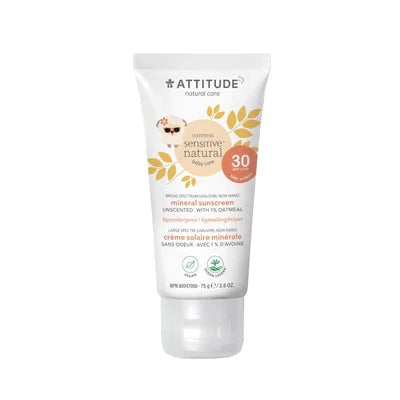 Attitude Sensitive Skin Baby & Kids Moisturizer Mineral Sunscreen Spf 30 187