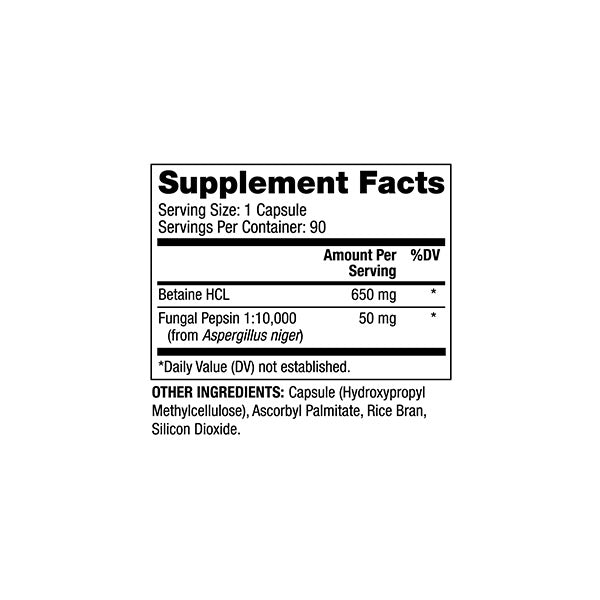 Betaine HCL and Pepsin