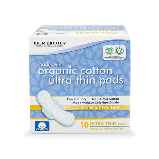 Dr. Mercola Ultra Thin Pads W/Organic Cotton/Daytime 714