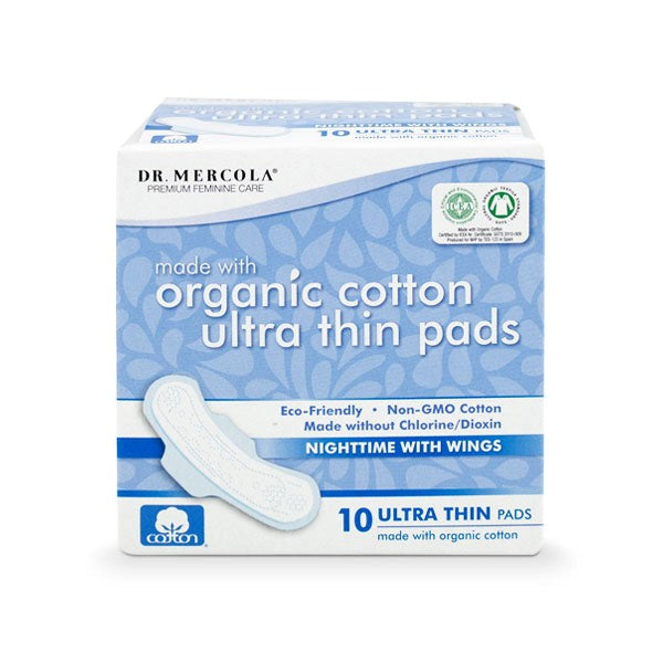 Dr. Mercola Ultra Thin Pads W/Organic Cotton /Nighttime 715