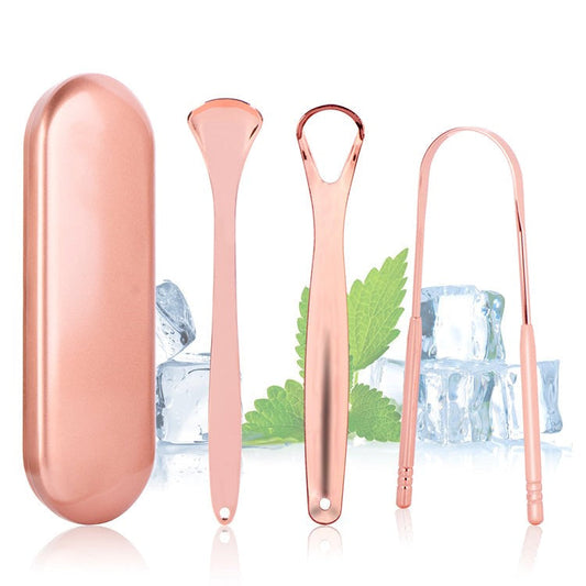 H4LN Gift Tongue Scrapers Sets Rose Gold - Gift 199