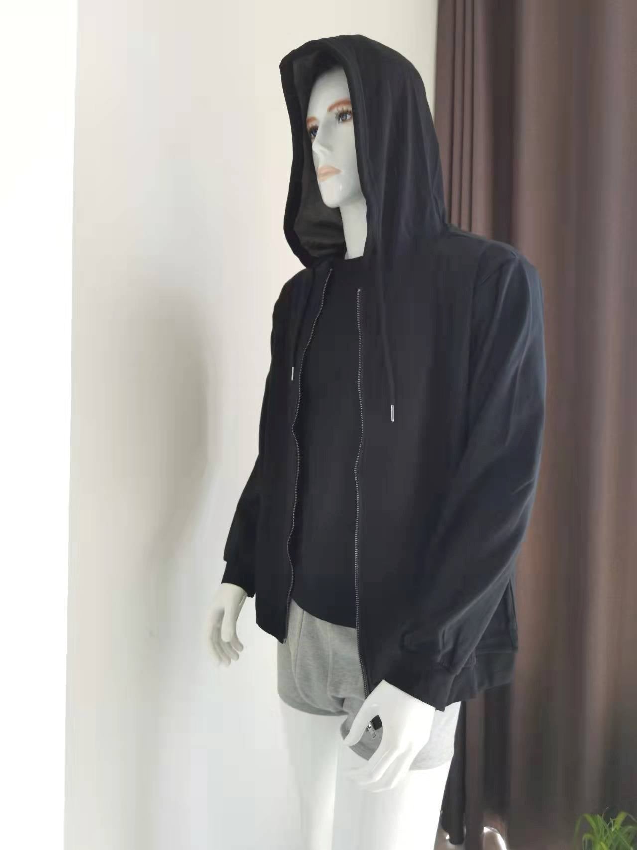 H4LN Products EMF Black Protective Anti Radiation Zipped Hoodie 85