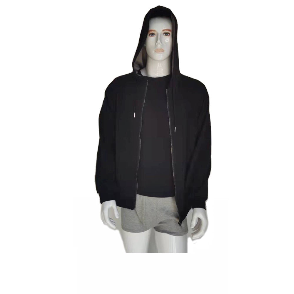 H4LN Products EMF Black Protective Anti Radiation Zipped Hoodie 91