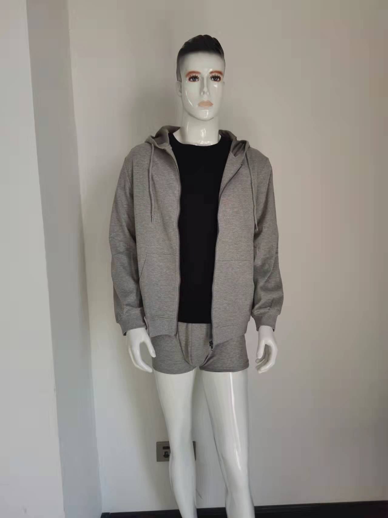 H4LN Products EMF Grey Protective Anti Radiation Zipped Hoodie 62