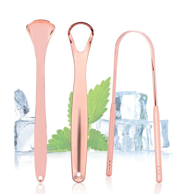 H4LN Products Tongue Scrapers Sets Rose Gold 342