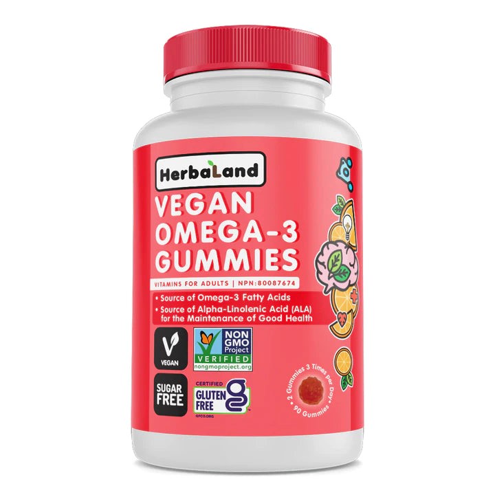 Herbaland Vegan Omega-3 Gummies For Adults (Sugar-Free) 319