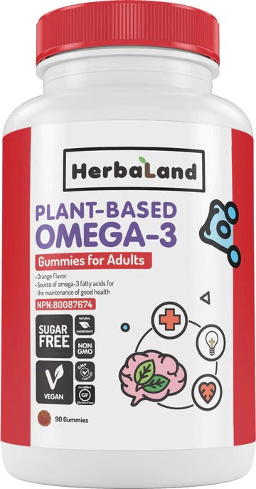 Herbaland Vegan Omega-3 Gummies For Adults (Sugar-Free) 321